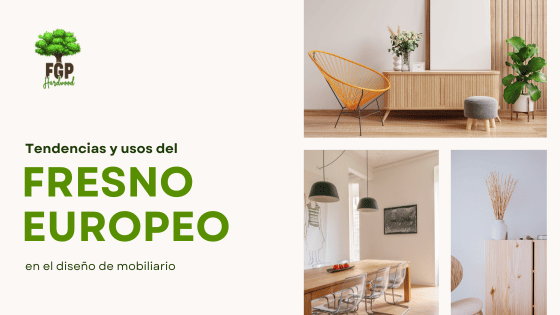 Fresno europeo en el diseño de mobiliario