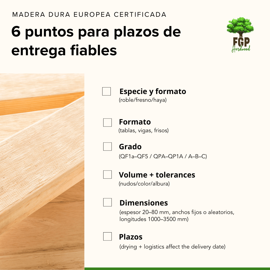 Madera dura europea certificada